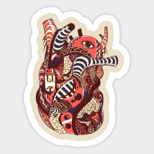 Choco Retro Light Heart Sticker